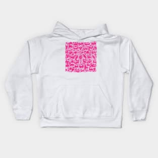 Pink Otomi Mexican Print Kids Hoodie